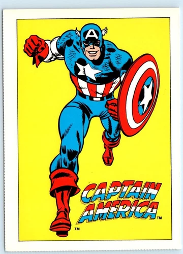 Marvel Comics CAPTAIN AMERICA  4"x5½" Vintage 1978 Comic Book Character Postcard