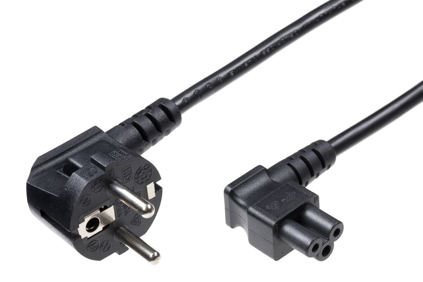 MicroConnect PE010850A Power Cable – Black 5m Angled C5 Coupler 250V 2.5A