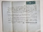 19thC quitclaim deed legal document Hooksett New Hampshire 50ct revenue stamp — photo 2