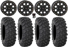 System 3 SB-7 15" Wheels Bk (6+1) 30" XTR370 Tires RZR Turbo S / RS1
