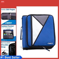 Zipper Binder 2 Inch O-Rings 400 Sheet Capacity Padded Laptop Pocket 13 Inch
