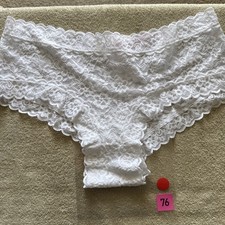 Victoria s Secret Large White Floral Lace Cheeky Panties