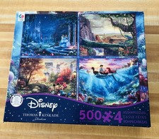 Ceaco Thomas Kinkade The Disney Collection 4 in 1 Puzzle 4 X 500 Pieces Poster