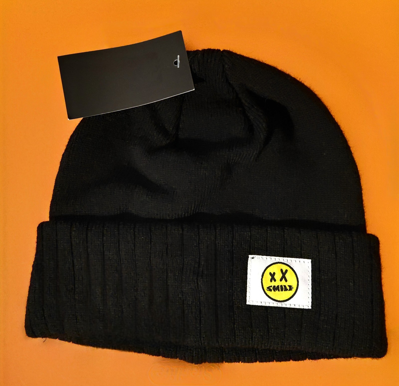 Y2K Style Beanie Winter Hat Trippy Smiley Face