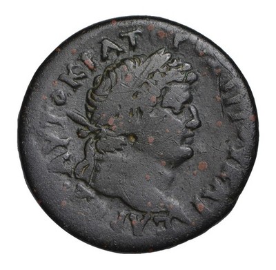 Roman Provincial Vespasian with Titus as Caesar 76-77 AD AE Drachm Egypt Alexand