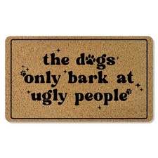 Funny Dog Welcome Mat for Front Door, Dog Lover Owner Door Mat Indoor Outdoor...