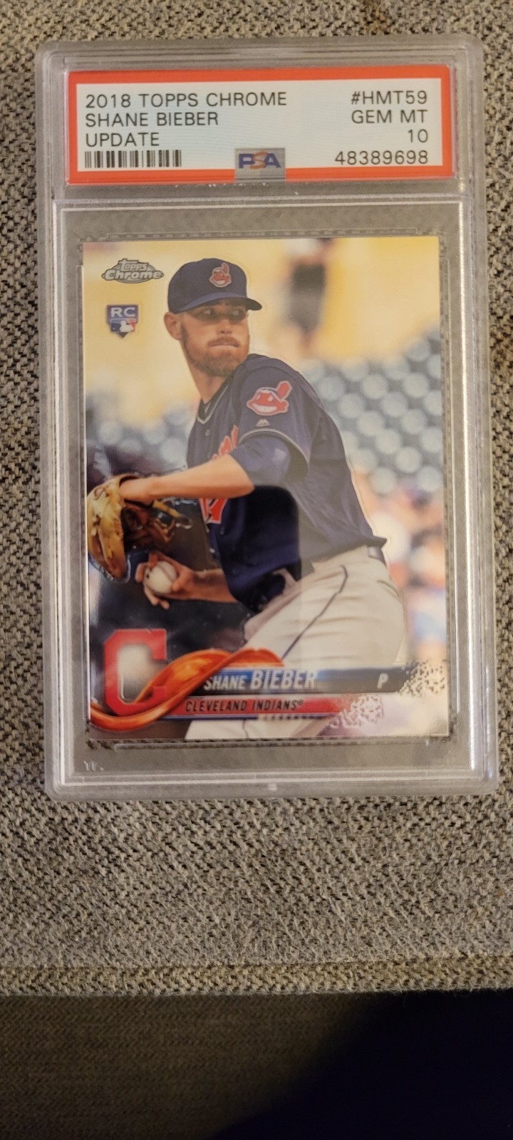 2018 Topps Chrome Update Shane Bieber #HMT59 (RC) PSA 10 Rookie Indians