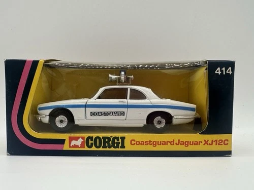 Vintage Original Corgi 414 Jaguar XJ12C Coast Guard Car Die Cast