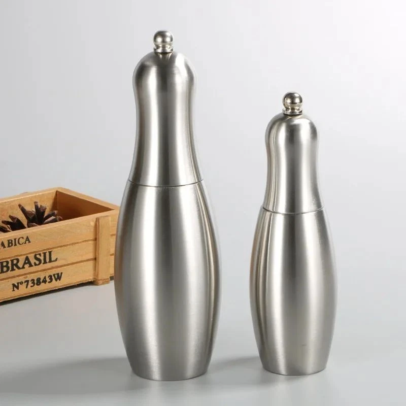304 Stainless Steel Salt & Pepper Grinder – Bowling Style Pepper Mill