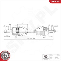 Esen SKV Antriebswelle Gelenkwelle Vorne Links FüR Ford Focus C-Max DM2 Da_