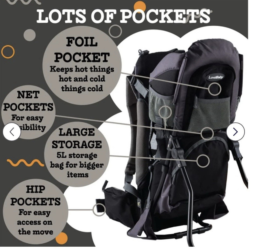 Luvdbaby Hiking Toddler/Baby Carrier Backpack System MISSING