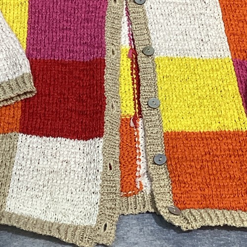 Marisa Christina Vintage Colorblock Cardigan Sweater Sz M SOFT Poly/cotton RARE - Picture 5 of 12