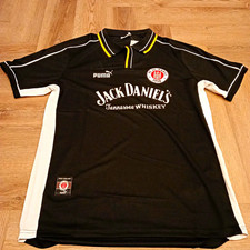 FC St. Pauli Away Shirt Black Mens Large Short Sleeve