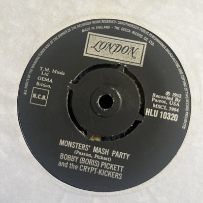 Bobby (Boris) Pickett And The Crypt-Kickers   Monster Mash  7in Vinyl Record