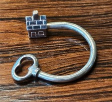 Tiffany & Co Silver House Home Keychain Key Chain Ring