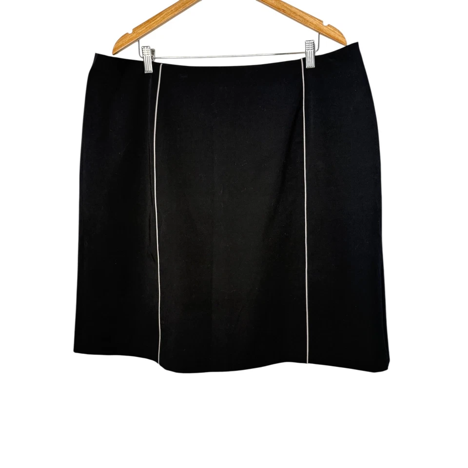 Apostrophe Woman Black Pencil Skirt Plus Size 20W Career Office Lined - Image 2 of 4