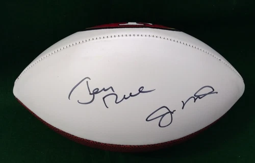 Jerry Rice and Joe Montana Signed Autographed Logo Football COA #PC486448 AUTO