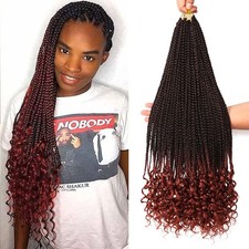 6 Packs 30" Boho Goddess Box Braids Crochet Hair for Black Women T350