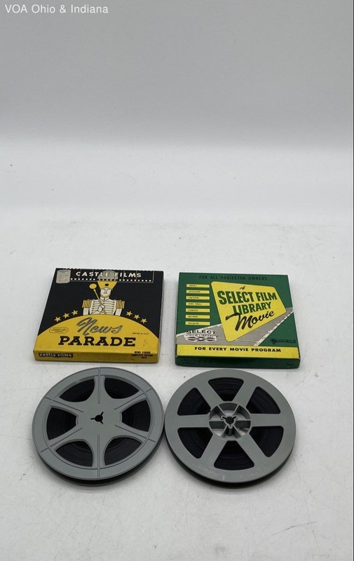 8mm Film Lot Castle Films News Parade WWI Parade & Select Film Library 2 Pieces