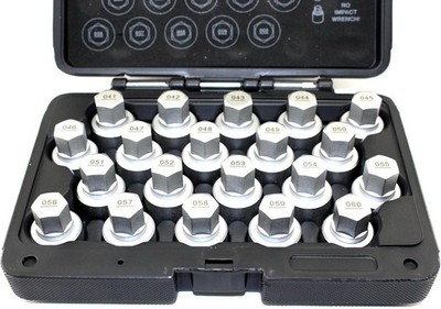 TEMO 20 pc Wheel Lock Lugnut Anti Theft Key Socket Set