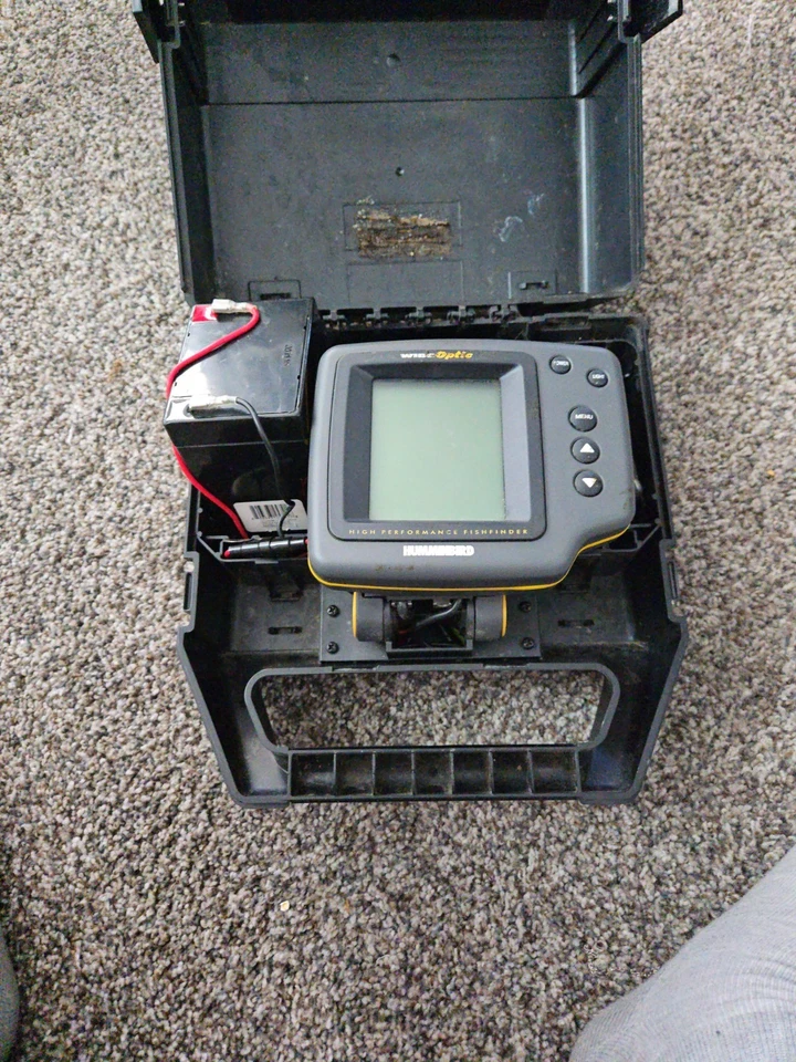 Vintage Humminbird Wide One Portable Fish Finder with Case Transducer - Image 3 of 4