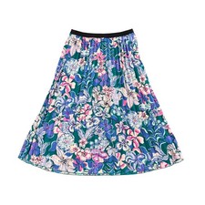 Lilly Pulitzer Floral Pleated Giavana Midi Skirt S Tropical Colorful Resortwear