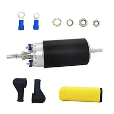 12V Gasoline Inline High Pressure Fuel Pump ，200LPH High Flow 125PSI,16.4 Feet 