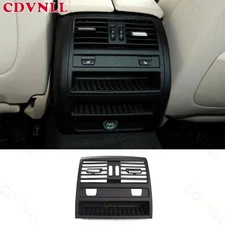 Fit For BMW 2011-2017 5 Series Matte Black Rear Seat Air Outlet Vent Frame Trim
