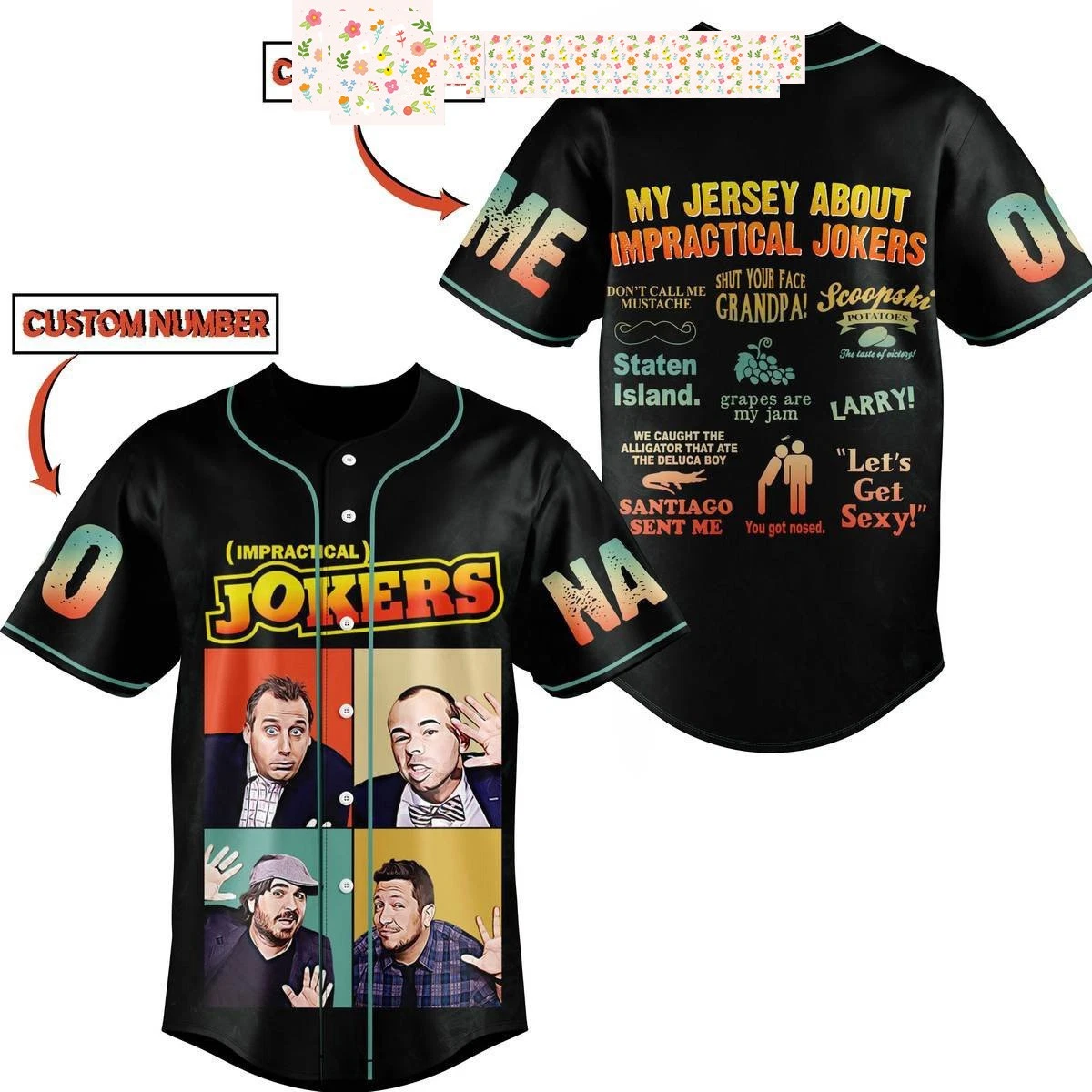 Personalized Impractical Jokers Baseball Jersey