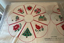 Christmas in the Country Vintage VIP Cranston Collection Fabric Stencil Wreath