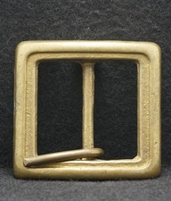 WD13130 VINTAGE 1970s SQUARE SHAPE CLASSIC TONGUE TYPE SOLID BRASS BELT BUCKLE