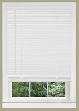 Window Blinds Cordless Mini Blind 1" Slat Vinyl Venetian Blinds White 71"x64"