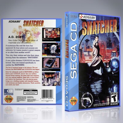 Sega CD Custom Case - NO GAME - Snatcher
