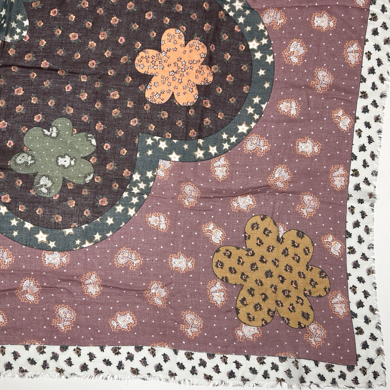 Coach Desert Flower Patchwork Oversized Scarf Mul… - image 5