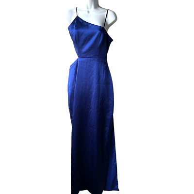 Aidan by Aidan Mattox Royal Blue Satin One Shoulder Maxi Dress Size 8 | eBay Aidan by Aidan Mattox Royal Blue Satin One Shoulder Maxi Dress Size 8 | eBay