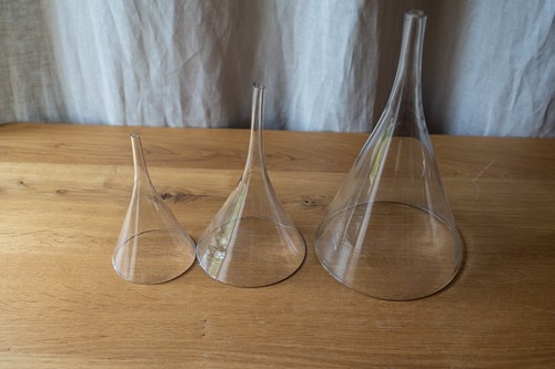 Lot 3 Antique Blown Glass Funnels Lab Pharmacy Office Curiosity | eBay