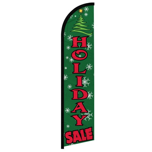 Christmas Windless Swooper Full Curve Flag Xmas Holiday Flags - Picture 5 of 16