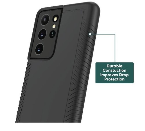 onn. Protective Grip Phone Case for Samsung S22+ 5G Gray Drop Protection NEW - 第 4/7 張圖片