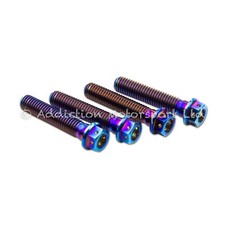 4x Bullone Viti morsetto manubrio Neo Titanio M8x30 per Husqvarna Svartpilen 701
