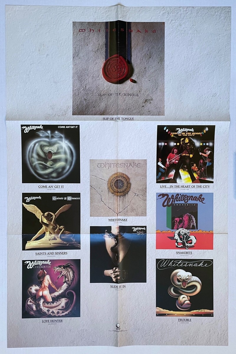 WHITESNAKE Slip Of The Tongue 1989 US 2-Sided PROMO POSTER David