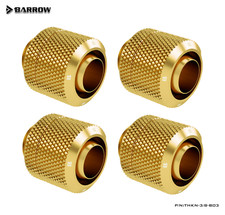 Barrow G1/4" 3/8" ID, 1/2" OD 10/13mm Compression Fitting for Soft Tubing Gold