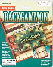 BACKGAMMON Basic Fun 4 All Vintage/Nostalgic Miniature Board Game Toy Keychain