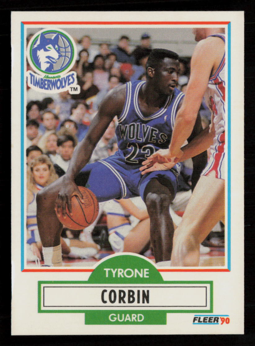 Tyrone Corbin 1990-91 Fleer #113 Minnesota Timberwolves Basketball Card