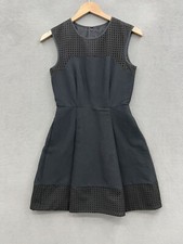J. Crew Black Label Dress Women’s 00 Black With Pockets Laser Cut Details
