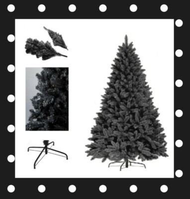 Schwarzer Weihnachtsbaum Colorado Fichte künstliche Weihnachten buschige Kiefer 5 Fuß/6 Fuß/7 Fuß 