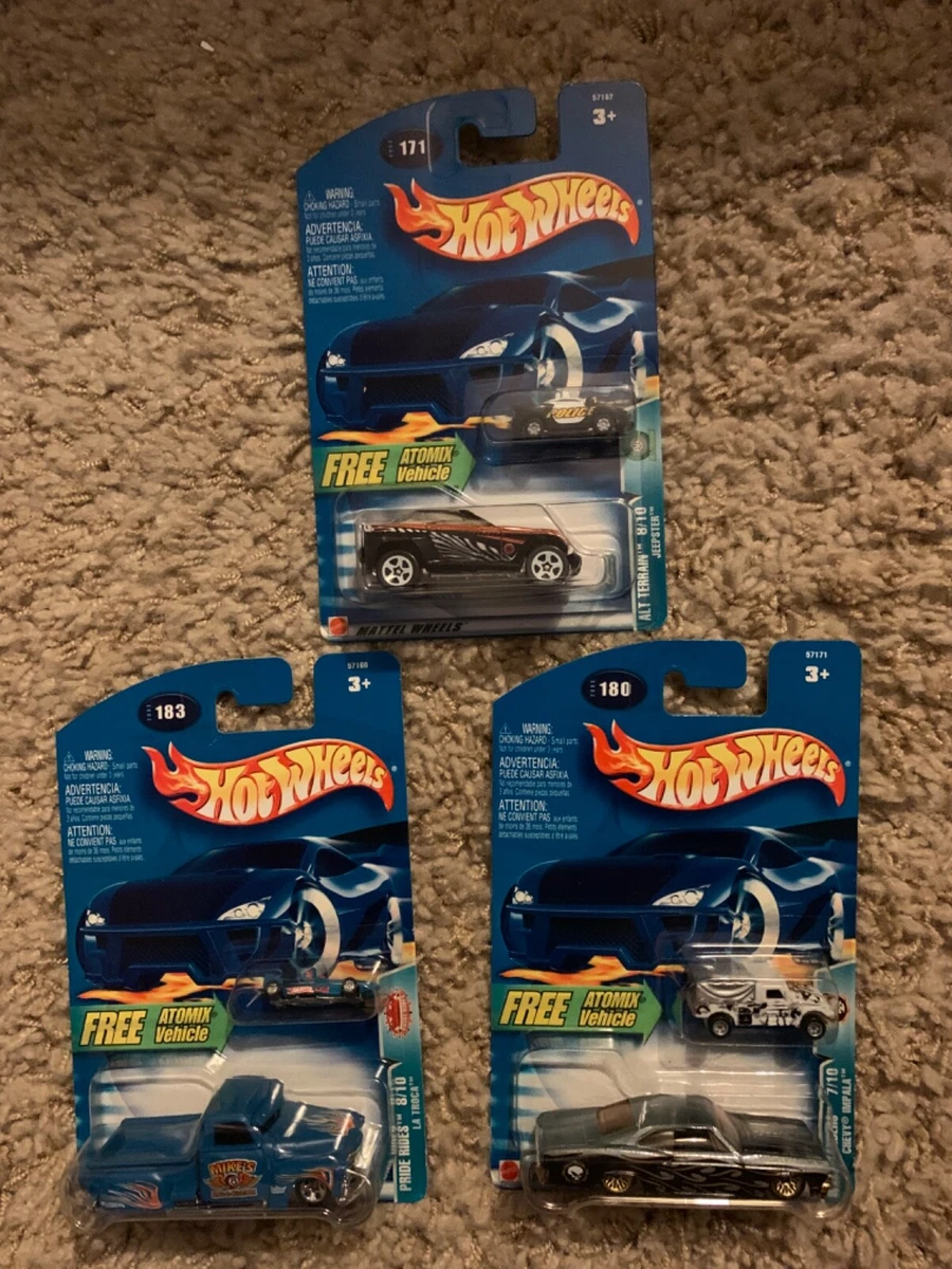 3 Hot Wheels with Atomic Vehicle Rare LOOK