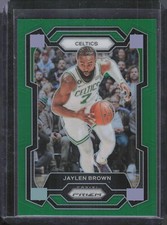 2023-24 Panini Prizm Prizms Green #31 Jaylen Brown