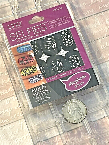 Cina Nail Creations Selfies 133133 VINYL DECALS Self Adhesive Nail Art VERY RARE - Picture 3 of 6