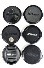 LOT OF 6 - Vintage Nikon Nikkor 52mm Snap-On Front Lens Cap - Various Models