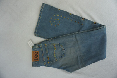 LEE Felton Damen Jeans flare bootcut schlag Hose 27/33 W27 L33 blau nieten NEU.